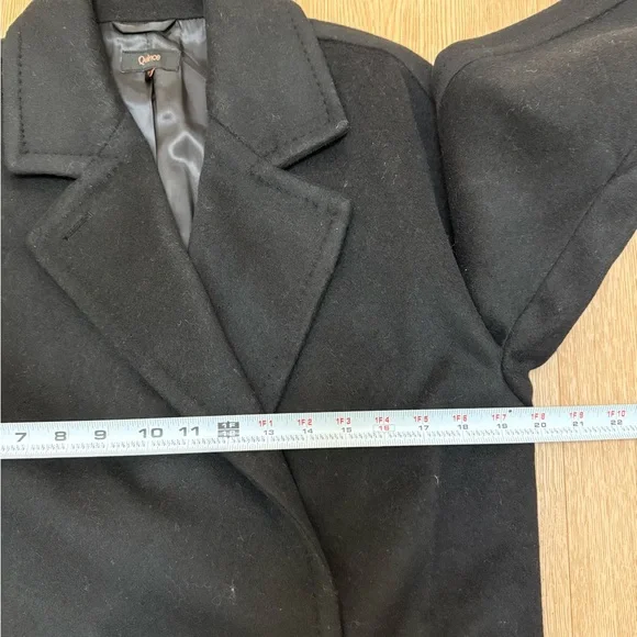 Quince Italian Wool Double-Breasted Slouch Coat Black Size small NWOT - Picture 6 of 8